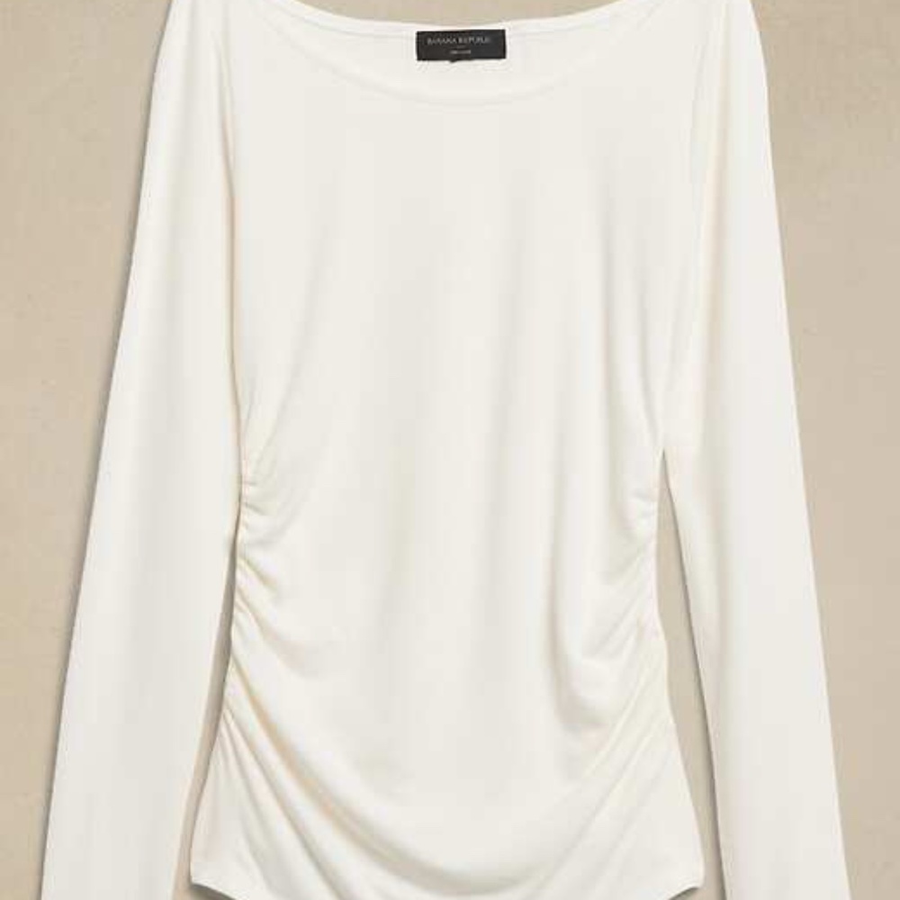 Banana Republic Soft luxe side ruched top